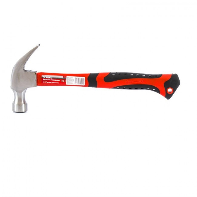 Молоток-гвоздодер, 450 г, боек 27 мм, фибергласовая обрезиненная рукоятка Matrix, ( 10450 ) Молоток-гвоздодер, 450 г, боек 27 мм, фибергласовая обрезиненная рукоятка Matrix, ( 10450 )