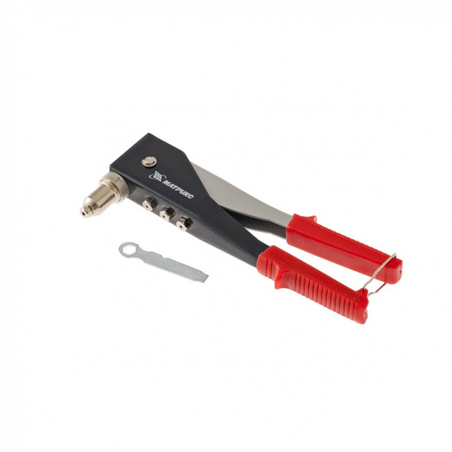 Заклепочник, 250 мм, переставной 0-90 град, заклепки 2,4-3,2-4,0-4,8 мм Matrix, ( 40527 ) Заклепочник, 250 мм, переставной 0-90 град, заклепки 2,4-3,2-4,0-4,8 мм Matrix, ( 40527 )