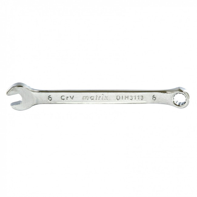 Ключ комбинированный, 6 мм, CrV, полированный хром Matrix, ( 15150 ) Ключ комбинированный, 6 мм, CrV, полированный хром Matrix, ( 15150 )