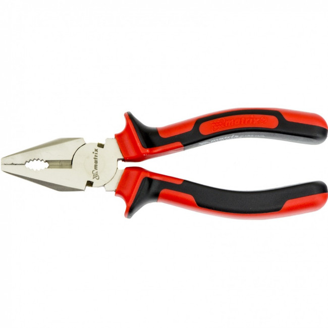 Плоскогубцы Nickel, 160 мм, никелированные, двухкомпонентные рукоятки Matrix, ( 16902 ) Плоскогубцы Nickel, 160 мм, никелированные, двухкомпонентные рукоятки Matrix, ( 16902 )