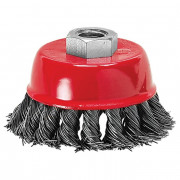 Щетка для УШМ, 150 мм, М14, "чашка", крученая проволока 0,5 мм Matrix, ( 74629 ) Щетка для УШМ, 150 мм, М14, "чашка", крученая проволока 0,5 мм Matrix, ( 74629 )