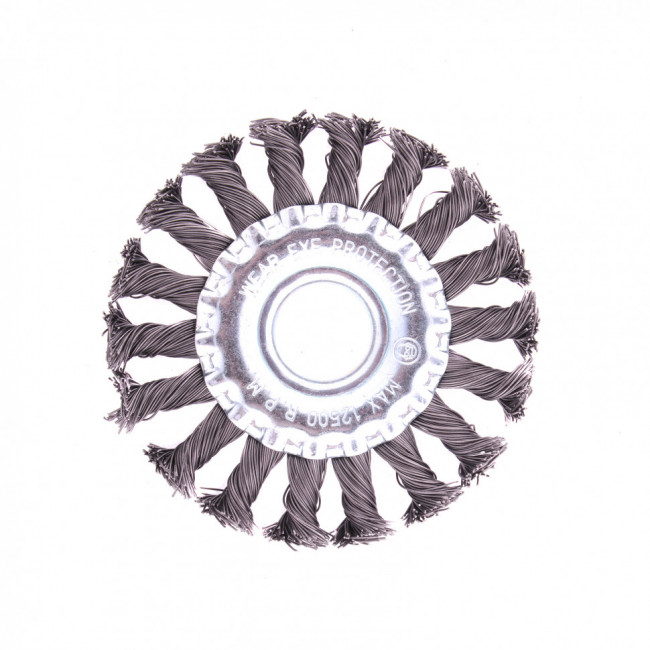 Щетка для УШМ 100 мм, посадка 22,2 мм, плоская, крученая проволока 0,5 мм Matrix, ( 74630 ) Щетка для УШМ 100 мм, посадка 22,2 мм, плоская, крученая проволока 0,5 мм Matrix, ( 74630 )