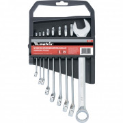 Набор ключей комбинированных, 6-22 мм, 9 шт, CrV, полированный хром Matrix, ( 15424 ) Набор ключей комбинированных, 6-22 мм, 9 шт, CrV, полированный хром Matrix, ( 15424 )