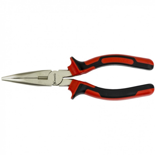 Длинногубцы изогнутые Nickel, 180 мм, никелированные, двухкомпонентные рукоятки Matrix, ( 17422 ) Длинногубцы изогнутые Nickel, 180 мм, никелированные, двухкомпонентные рукоятки Matrix, ( 17422 )