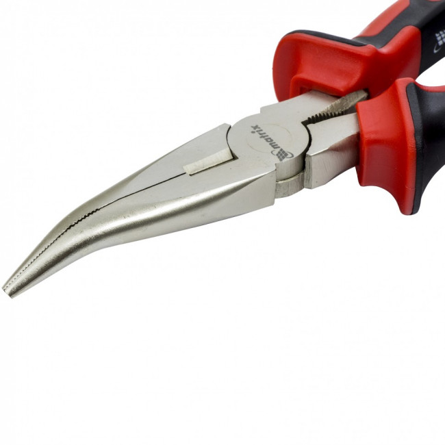 Длинногубцы изогнутые Nickel, 180 мм, никелированные, двухкомпонентные рукоятки Matrix, ( 17422 ) Длинногубцы изогнутые Nickel, 180 мм, никелированные, двухкомпонентные рукоятки Matrix, ( 17422 )