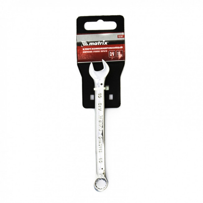 Ключ комбинированный, 10 мм, CrV, полированный хром Matrix, ( 15154 ) Ключ комбинированный, 10 мм, CrV, полированный хром Matrix, ( 15154 )