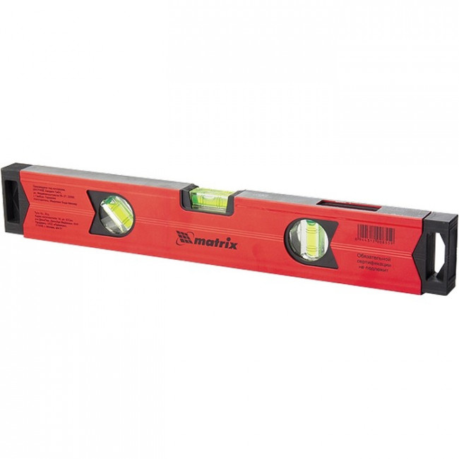 Уровень алюминиевый магнитный, 1000 мм, фрезерованный, 3 глазка (1 зеркальный), усиленный Matrix, ( 34710 ) Уровень алюминиевый магнитный, 1000 мм, фрезерованный, 3 глазка (1 зеркальный), усиленный Matrix, ( 34710 )