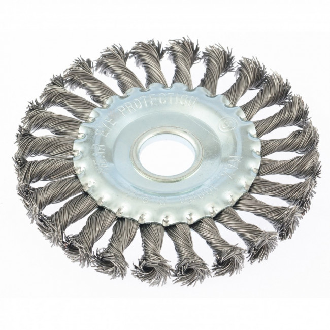 Щетка для УШМ 125 мм, посадка 22,2 мм, плоская, крученая проволока 0,5 мм Matrix, ( 74632 ) Щетка для УШМ 125 мм, посадка 22,2 мм, плоская, крученая проволока 0,5 мм Matrix, ( 74632 )