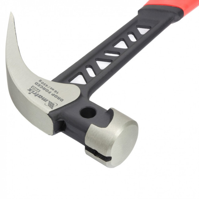 Молоток-гвоздодер, 450 г, цельнокованый, боек с магнитом, двухкомпонентная обрезиненная рукоятка Matrix Pro, ( 10465 ) Молоток-гвоздодер, 450 г, цельнокованый, боек с магнитом, двухкомпонентная обрезиненная рукоятка Matrix Pro, ( 10465 )