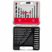 Набор сверл комбинированный, сверла по металлу 1-6 мм, бетону 4-8 мм, дереву 4-8 мм, биты 10 шт, адаптер, зенковка, 31 предмет Pro Matrix, ( 725631 ) Набор сверл комбинированный, сверла по металлу 1-6 мм, бетону 4-8 мм, дереву 4-8 мм, биты 10 шт, адаптер, зенковка, 31 предмет Pro Matrix, ( 725631 )