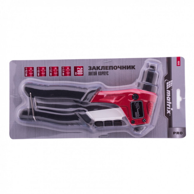 Заклепочник литой, 200 мм, заклепки 2,4-3,2-4,0-4,8 мм, Pro Matrix, ( 40546 ) Заклепочник литой, 200 мм, заклепки 2,4-3,2-4,0-4,8 мм, Pro Matrix, ( 40546 )