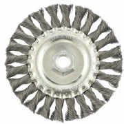 Щетка для УШМ 125 мм, М14, плоская, крученая проволока 0,35 мм Matrix, ( 74633 ) Щетка для УШМ 125 мм, М14, плоская, крученая проволока 0,35 мм Matrix, ( 74633 )