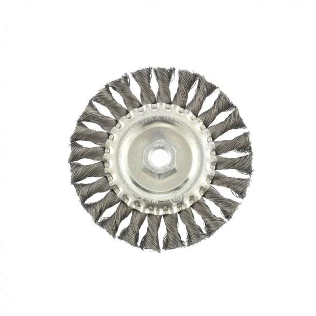 Щетка для УШМ 125 мм, М14, плоская, крученая проволока 0,35 мм Matrix, ( 74633 ) Щетка для УШМ 125 мм, М14, плоская, крученая проволока 0,35 мм Matrix, ( 74633 )