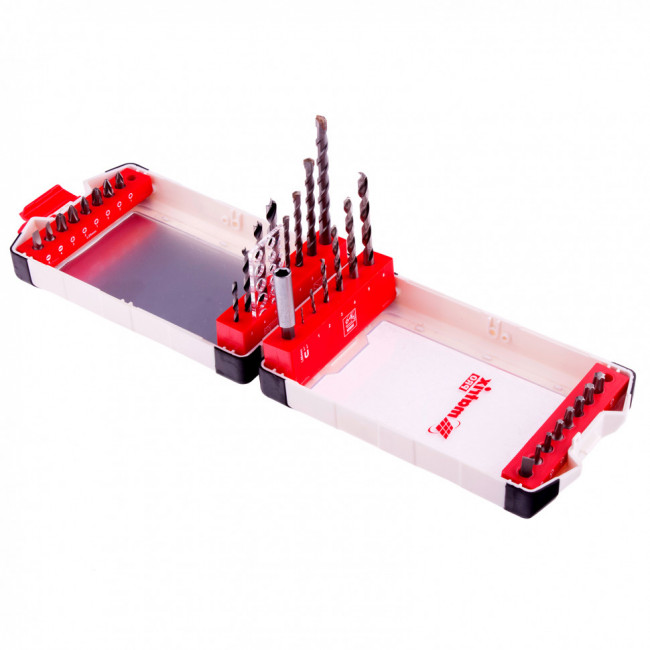 Набор сверл комбинированный, сверла по металлу 1-6 мм, бетону 4-8 мм, дереву 3-6 мм, биты 16 шт, адаптер, 32 предмета Pro Matrix, ( 725632 ) Набор сверл комбинированный, сверла по металлу 1-6 мм, бетону 4-8 мм, дереву 3-6 мм, биты 16 шт, адаптер, 32 предмета Pro Matrix, ( 725632 )