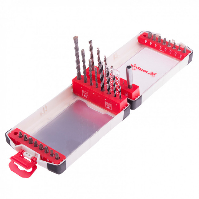 Набор сверл комбинированный, сверла по металлу 1-6 мм, бетону 4-8 мм, дереву 3-6 мм, биты 16 шт, адаптер, 32 предмета Pro Matrix, ( 725632 ) Набор сверл комбинированный, сверла по металлу 1-6 мм, бетону 4-8 мм, дереву 3-6 мм, биты 16 шт, адаптер, 32 предмета Pro Matrix, ( 725632 )