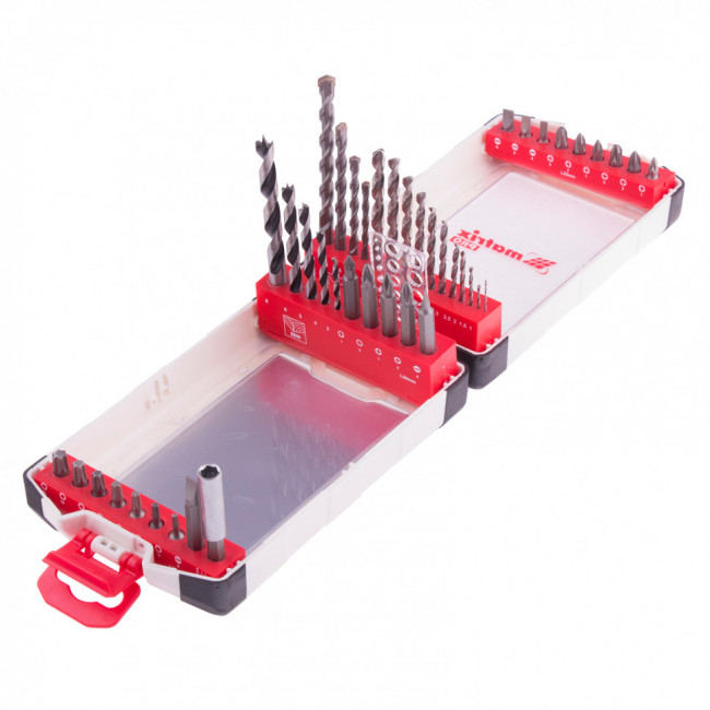 Набор сверл комбинированный, сверла по металлу 1-6 мм, бетону 4-8 мм, дереву 3-8 мм, биты 22 шт, адаптер, 44 предмета, Pro Matrix, ( 725644 ) Набор сверл комбинированный, сверла по металлу 1-6 мм, бетону 4-8 мм, дереву 3-8 мм, биты 22 шт, адаптер, 44 предмета, Pro Matrix, ( 725644 )