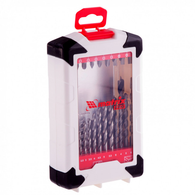 Набор сверл комбинированный, сверла по металлу 1-6 мм, бетону 4-8 мм, дереву 3-8 мм, биты 22 шт, адаптер, 44 предмета, Pro Matrix, ( 725644 ) Набор сверл комбинированный, сверла по металлу 1-6 мм, бетону 4-8 мм, дереву 3-8 мм, биты 22 шт, адаптер, 44 предмета, Pro Matrix, ( 725644 )
