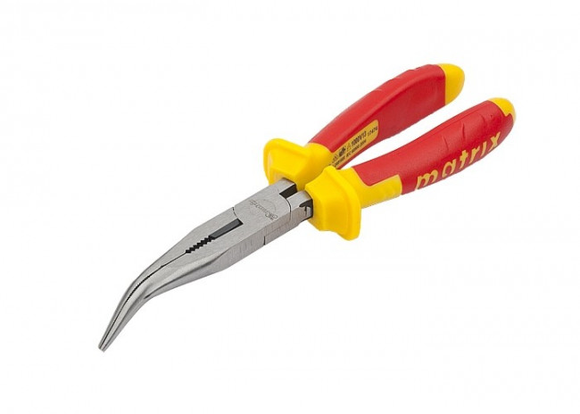 Длинногубцы изогнутые Insulated, 200 мм, двухкомпонентные рукоятки Matrix Professional, ( 17474 ) Длинногубцы изогнутые Insulated, 200 мм, двухкомпонентные рукоятки Matrix Professional, ( 17474 )