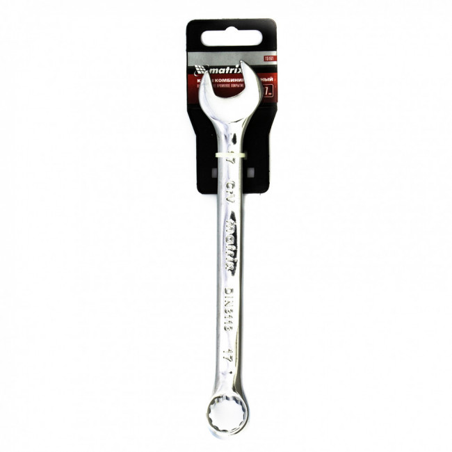 Ключ комбинированный, 17 мм, CrV, полированный хром Matrix, ( 15161 ) Ключ комбинированный, 17 мм, CrV, полированный хром Matrix, ( 15161 )