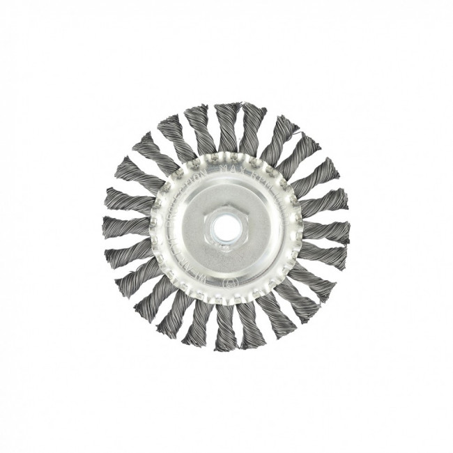 Щетка для УШМ 125 мм, М14, плоская, крученая проволока 0,5 мм Matrix, ( 74640 )