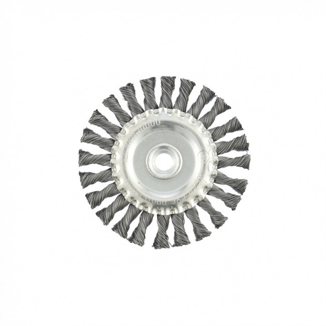 Щетка для УШМ 125 мм, М14, плоская, крученая проволока 0,5 мм Matrix, ( 74640 )