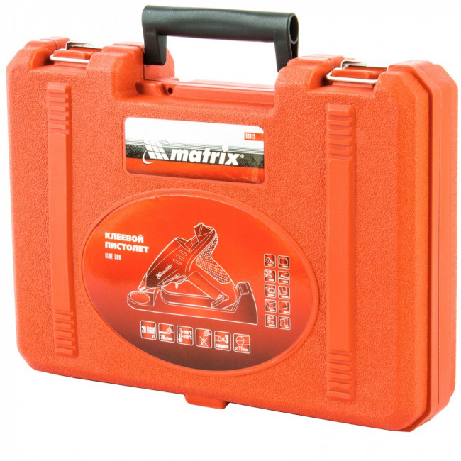Клеевой пистолет 11 мм, подставка, кейс, 20 (160) Вт, 16 г/мин, регулятор 150-200° Matrix, ( 93015 ) Клеевой пистолет 11 мм, подставка, кейс, 20 (160) Вт, 16 г/мин, регулятор 150-200° Matrix, ( 93015 )