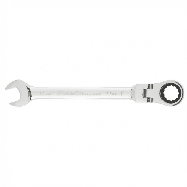 Ключ комбинированный трещоточный, 17 мм, CrV, шарнирный, зеркальный хром Matrix Professional, ( 14869 ) Ключ комбинированный трещоточный, 17 мм, CrV, шарнирный, зеркальный хром Matrix Professional, ( 14869 )