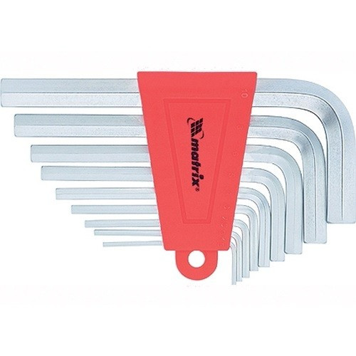 Набор ключей имбусовых HEX, 1,5-10 мм, CrV, 9 шт, коротких, с сатиновым покрытием Matrix, ( 12303 ) Набор ключей имбусовых HEX, 1,5-10 мм, CrV, 9 шт, коротких, с сатиновым покрытием Matrix, ( 12303 )