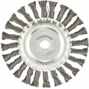 Щетка для УШМ 125 мм, М14, плоская, крученая проволока 0,8 мм Matrix, ( 74644 ) Щетка для УШМ 125 мм, М14, плоская, крученая проволока 0,8 мм Matrix, ( 74644 )