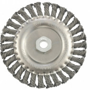 Щетка для УШМ 150 мм, М14, плоская, крученая проволока 0,8 мм Matrix, ( 74645 ) Щетка для УШМ 150 мм, М14, плоская, крученая проволока 0,8 мм Matrix, ( 74645 )