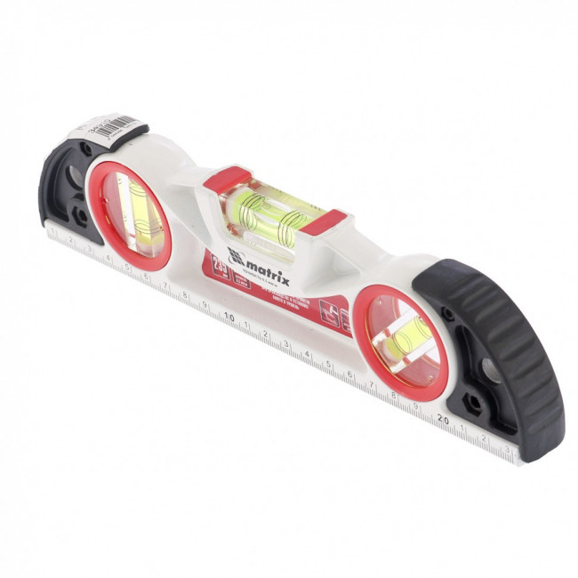 Уровень алюминиевый литой, фрезерованный, 3 глазка, две ударные площадки, 235 мм Matrix, ( 34910 ) Уровень алюминиевый литой, фрезерованный, 3 глазка, две ударные площадки, 235 мм Matrix, ( 34910 )