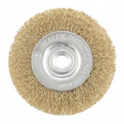 Щетка для УШМ, 100 мм, М14, плоская, латунированная витая проволока Matrix, ( 74650 ) Щетка для УШМ, 100 мм, М14, плоская, латунированная витая проволока Matrix, ( 74650 )