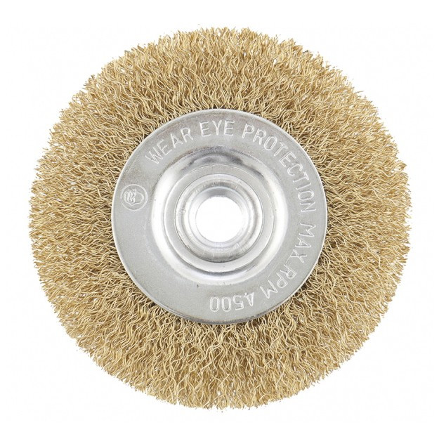 Щетка для УШМ, 125 мм, М14, плоская, латунированная витая проволока Matrix, ( 74651 ) Щетка для УШМ, 125 мм, М14, плоская, латунированная витая проволока Matrix, ( 74651 )