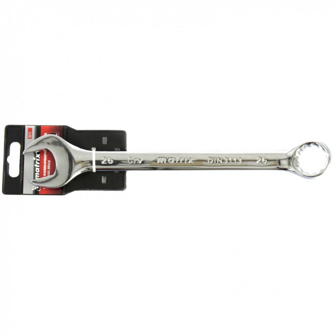 Ключ комбинированный, 25 мм, CrV, полированный хром Matrix, ( 15170 ) Ключ комбинированный, 25 мм, CrV, полированный хром Matrix, ( 15170 )