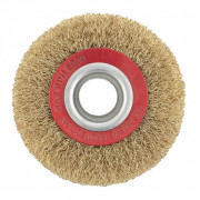 Щетка для точила, 100 мм, посадка 20 мм, плоская, латунир. витая проволока Matrix, ( 74658 ) Щетка для точила, 100 мм, посадка 20 мм, плоская, латунир. витая проволока Matrix, ( 74658 )