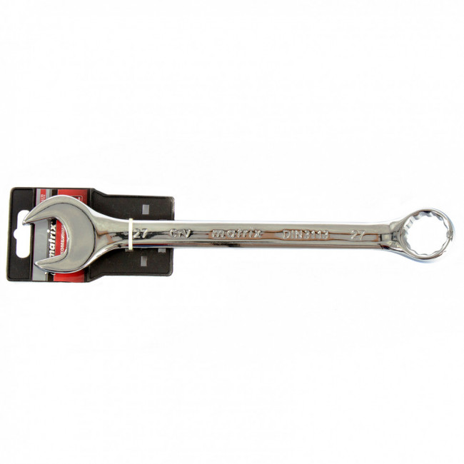 Ключ комбинированный, 27 мм, CrV, полированный хром Matrix, ( 15172 ) Ключ комбинированный, 27 мм, CrV, полированный хром Matrix, ( 15172 )