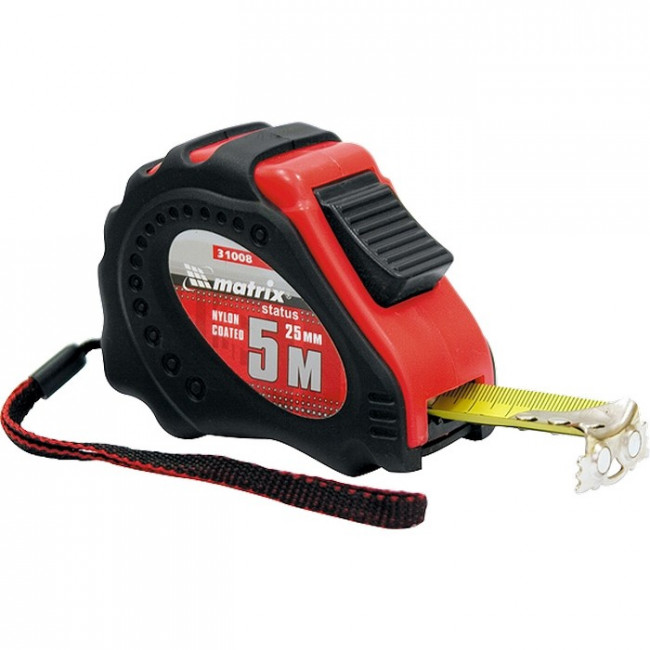 Рулетка Status autostop Magnet+, 7,5 м х 25 мм, обрезиненная, Нейлоновое покрытие Matrix, ( 31009 ) Рулетка Status autostop Magnet+, 7,5 м х 25 мм, обрезиненная, Нейлоновое покрытие Matrix, ( 31009 )
