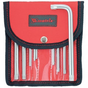 Набор ключей имбусовых TORX-TORX Tamper: 9 шт, T10-T50, CrV, коротких, с сатиновым покрытием, чехол Matrix, ( 12312 ) Набор ключей имбусовых TORX-TORX Tamper: 9 шт, T10-T50, CrV, коротких, с сатиновым покрытием, чехол Matrix, ( 12312 )