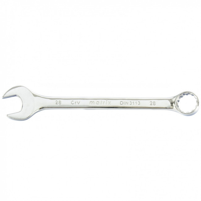 Ключ комбинированный, 28 мм, CrV, полированный хром Matrix, ( 15173 ) Ключ комбинированный, 28 мм, CrV, полированный хром Matrix, ( 15173 )