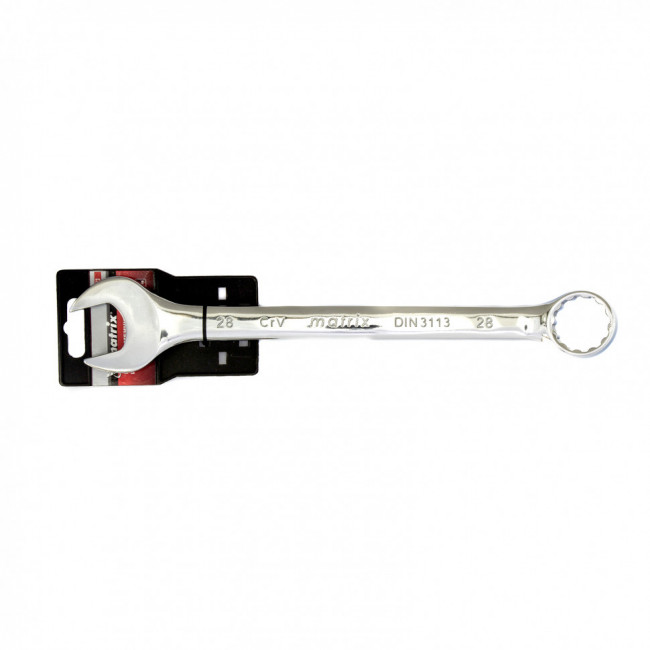 Ключ комбинированный, 28 мм, CrV, полированный хром Matrix, ( 15173 ) Ключ комбинированный, 28 мм, CrV, полированный хром Matrix, ( 15173 )