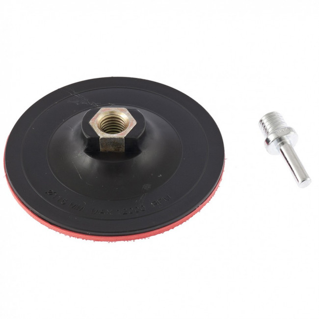 Насадка для дрели и УШМ с липучкой, 115 мм, твердая Matrix, ( 76229 ) Насадка для дрели и УШМ с липучкой, 115 мм, твердая Matrix, ( 76229 )