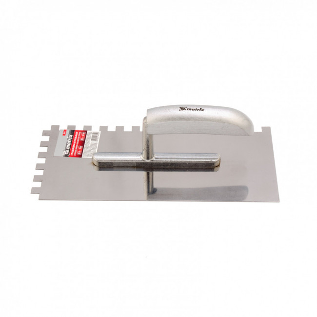 Гладилка из нержавеющей стали, 280 x 130 мм, деревянная ручка, зуб 10 x 10 мм Matrix ( 86741 ) Гладилка из нержавеющей стали, 280 x 130 мм, деревянная ручка, зуб 10 x 10 мм Matrix ( 86741 )