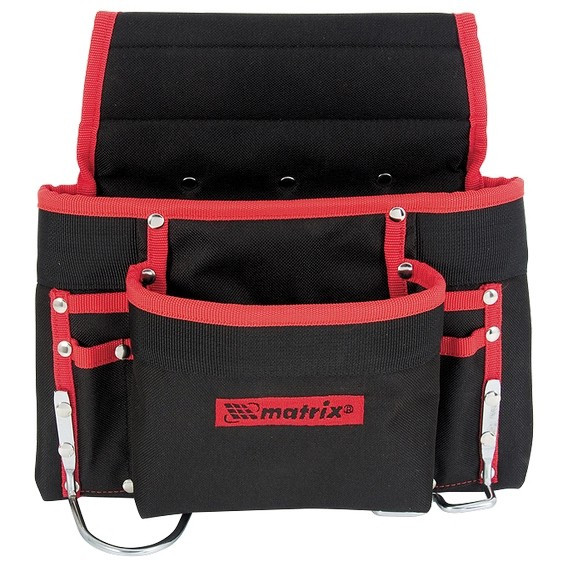 Подсумок поясной, 8 карманов, держатель для молотка, для клещей Matrix, ( 90242 ) Подсумок поясной, 8 карманов, держатель для молотка, для клещей Matrix, ( 90242 )
