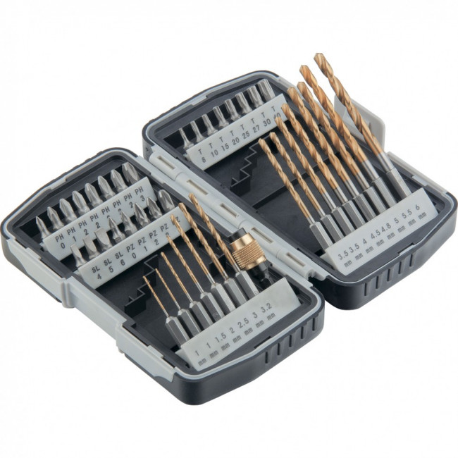 Набор бит и сверл, магнитный адаптер, CrV, пластиковый бокс, 40 шт Matrix, ( 11322 ) Набор бит и сверл, магнитный адаптер, CrV, пластиковый бокс, 40 шт Matrix, ( 11322 )