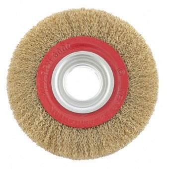 Щетка для точила, 175 мм, посадка 32 мм, плоская, латунированная витая проволока Matrix, ( 74661 ) Щетка для точила, 175 мм, посадка 32 мм, плоская, латунированная витая проволока Matrix, ( 74661 )