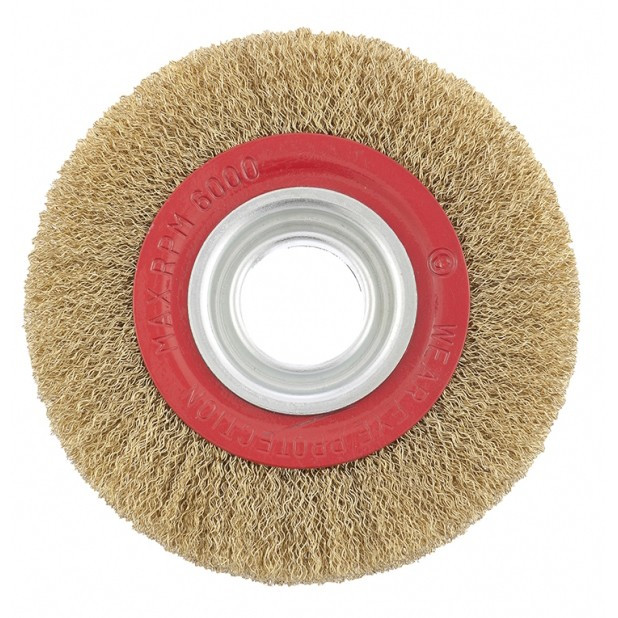 Щетка для точила, 175 мм, посадка 32 мм, плоская, латунированная витая проволока Matrix, ( 74661 ) Щетка для точила, 175 мм, посадка 32 мм, плоская, латунированная витая проволока Matrix, ( 74661 )