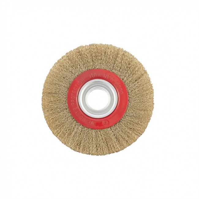 Щетка для точила, 175 мм, посадка 32 мм, плоская, латунированная витая проволока Matrix, ( 74661 ) Щетка для точила, 175 мм, посадка 32 мм, плоская, латунированная витая проволока Matrix, ( 74661 )