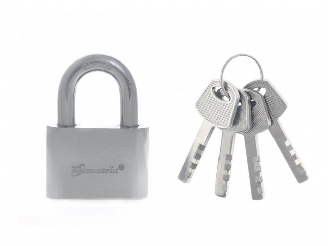 Замок навесной, хромированное покрытие 60 мм Matrix, ( 91802 ) Замок навесной, хромированное покрытие 60 мм Matrix, ( 91802 )