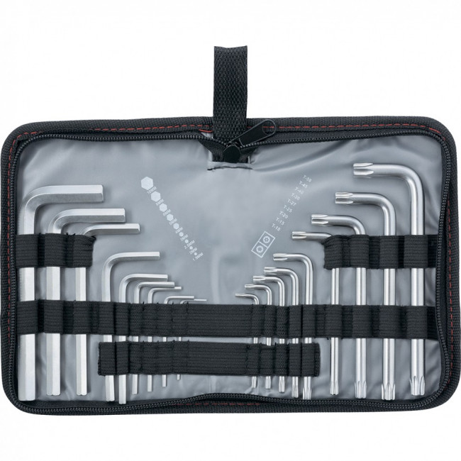 Набор ключей имбусовых HEX-TORX, 18 шт: HEX 1,5-10 мм, T10-T50, CrV, коротких, с сатиновым покрытием Matrix, ( 12314 ) Набор ключей имбусовых HEX-TORX, 18 шт: HEX 1,5-10 мм, T10-T50, CrV, коротких, с сатиновым покрытием Matrix, ( 12314 )