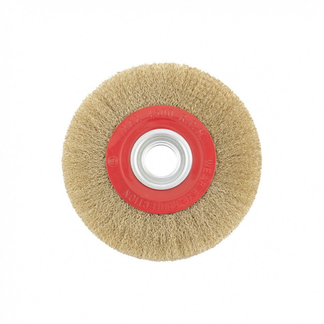 Щетка для точила, 200 мм, посадка 32 мм, плоская, латунированная витая проволока Matrix, ( 74662 ) Щетка для точила, 200 мм, посадка 32 мм, плоская, латунированная витая проволока Matrix, ( 74662 )